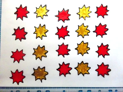 HANDARBEIT Gabis Window Color Bilder Deko Weihnachten - kleine Sterne in versch. Farben -