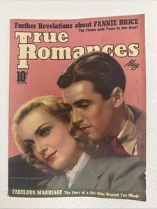 True Romances Mai 1939 James Stewart Carole Lombard Magazin Fannie Bryce - Bild 1 von 5