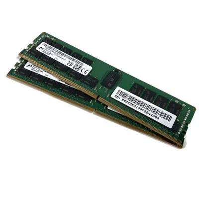 Lot of 2 Micron 32GB MTA36ASF4G72PZ-3G2E7TI PC4-3200AA DDR4-25600 RAM ECC REG - Image 1 of 4