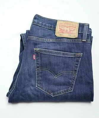 Levis 511 Slim Straight Jeans mens size W33 L34 M Medium Whiskers Zip STRETCH - Image 1 of 4