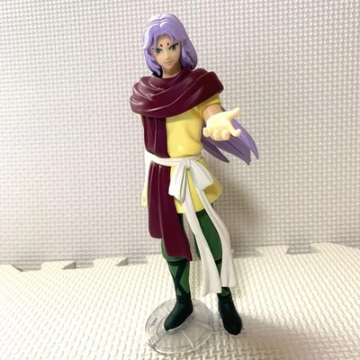 Saint Seiya Aries Mu Action Figure, Purple Hair, Standing on Clear Base, Used - Image 1 of 4