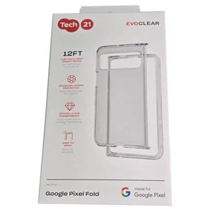 Tech21 EvoClear Tough Rear Case Cover for Google Pixel Fold - Transparent - Picture 1 of 5