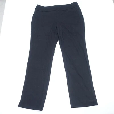 Pantalones de vestir Charter Club para mujer 8P negros Cambridge pierna ajustada cintura elástica tirar Foto 1 de 4