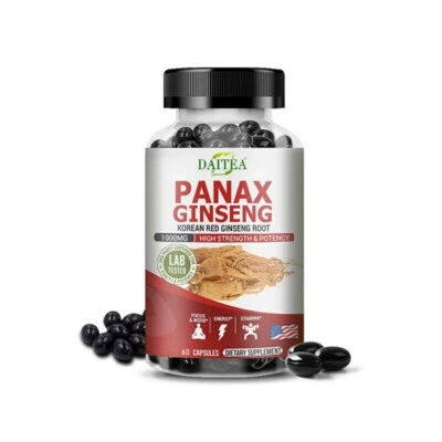 Pure Korean Red Panax Ginseng Extract Capsules - No additives or fillers - Image 1 of 4