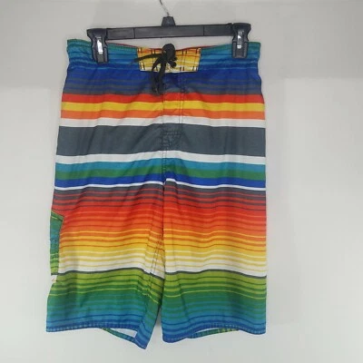 Baús de natação Hang Ten para meninos tamanho grande arco-íris - Imagem 1 de 4