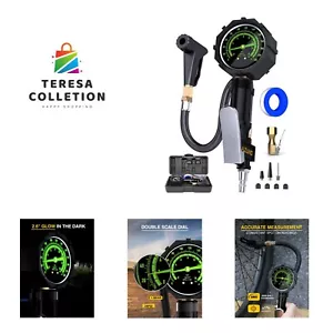 Bike Tire Inflator with Pressure Gauge, New Upgrade Presta Valve Adapter for ... - Picture 1 of 9