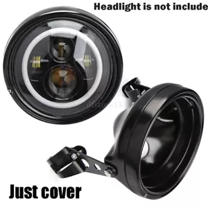 7" Moto Phare Feux Avant LED Headlight Mount Feux Support Pour Harley Davidson - Picture 1 of 12