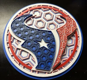 10” Houston Texans Wall Decoration 3d Print - Picture 1 of 1