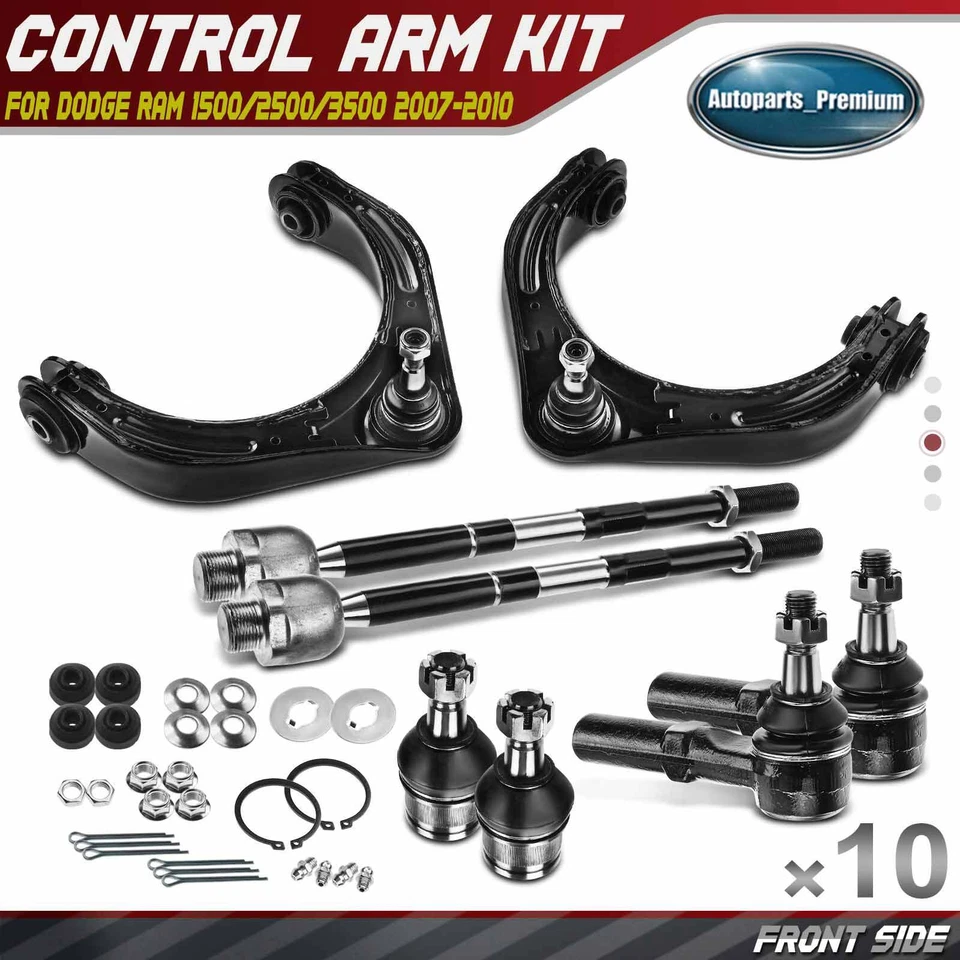 Brazo de control delantero con rótula 10 piezas para Dodge Ram 2500 3500 2007-2010 tracción trasera Foto 1 de 4