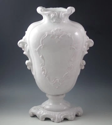 UGGO ZACCAGNINI ANTIQUE ZACCAGNINI ITALY BLANC DE CHINE BAROQUE -LAMP -LAMP BASE -MARKED 14"H