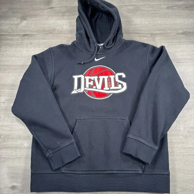 Sudadera con Capucha De Colección Nike Center Swoosh Devils Baloncesto Y2K Negra Roja Foto 1 de 4