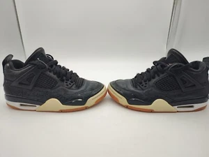 Nike Jordan 4 IV Laser Black Gum 2018 C12970-001 Youth Size 5Y Mid Top - Picture 1 of 9