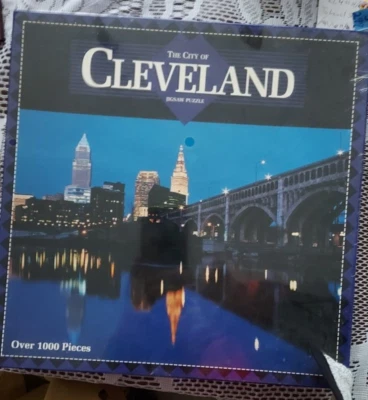Nuevo Rompecabezas Ciudad de Cleveland 1994 Gran Rompecabezas Americano Fábrica 1000 Piezas Foto 1 de 4