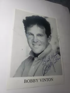 Bobby Vinton handsigniertes s/w 4x7 Foto - Bild 1 von 7