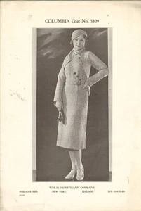 Columbia Coat Hat & Scarf Wm. H. Horstmann Company Vintage Knitting Pattern 5309 - Picture 1 of 1