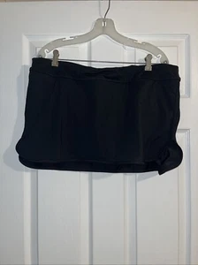 Athleta Swim Skort Womens XL Black Tidal Skirt Bathing Suit Bottom - Picture 1 of 5