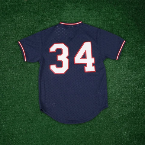 Kirby Puckett Minnesota Twins MLB M&N Navy Men's Coop Batting Practice  Jersey Cover