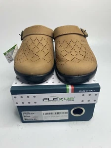 Flexus Spring Step Pride Brown Nubuck Leather Comfort Clogs Womens 40 US 9 - Picture 1 of 5