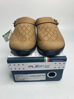 Flexus Spring Step Pride Brown Nubuck Leather Comfort Clogs Womens 40 US 9 - Image 1 of 4