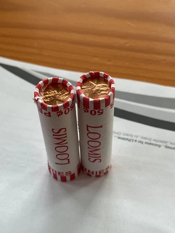 (2 Rolls) 2020 D Lincoln Shield Cents Penny Bank Wrapped BU Roll of 50 Coins Cover
