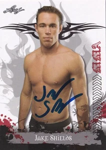 Jake Shields Signed 2010 Leaf MMA Rookie Card #64 RC UFC StrikeForce Autograph - Picture 1 of 12