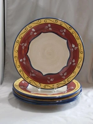 4 platos de cena de loza Pier 1 Imports Vallarta 11 3/8" de ancho Foto 1 de 4