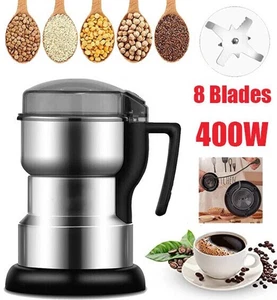 Macinacaffè Elettrico 400W Macina Fagioli Noci Spezie Frullatore Opaco Secco - Foto 1 di 11