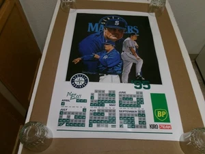 Vintage Original MLB Seattle Mariners 1995 Team Schedule Poster-18x27-SWEET LOU! - Picture 1 of 13