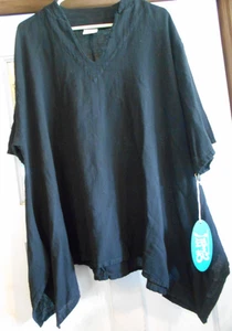 Oh My Gauze! Asymmetrical Short Sleeve Cancun Tunic Top Sz 1 Small Med 6 10 NWT - Picture 1 of 5