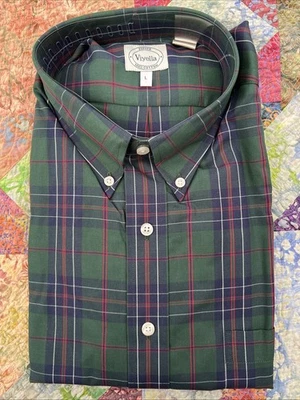 Viyella Zephyr mens shirts large Green Plaid 100% cotton New - Image 1 of 4