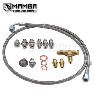 Universal 50cm Garrett Gen 2 GTX35R T04Z BB Turbo Oil Feed Line w/ 1/8NPT - Picture 1 of 5