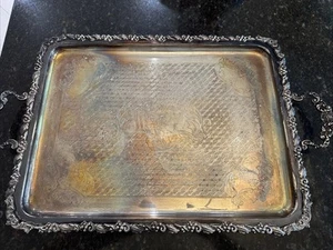 Norblin & Co Warsaw 1875 Silverplate tray, 21.5x16” - Picture 1 of 6