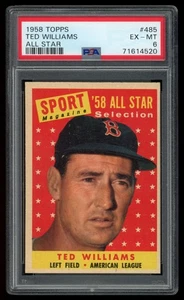 1958 Topps - Ted Williams #485 PSA 6 - Bild 1 von 2