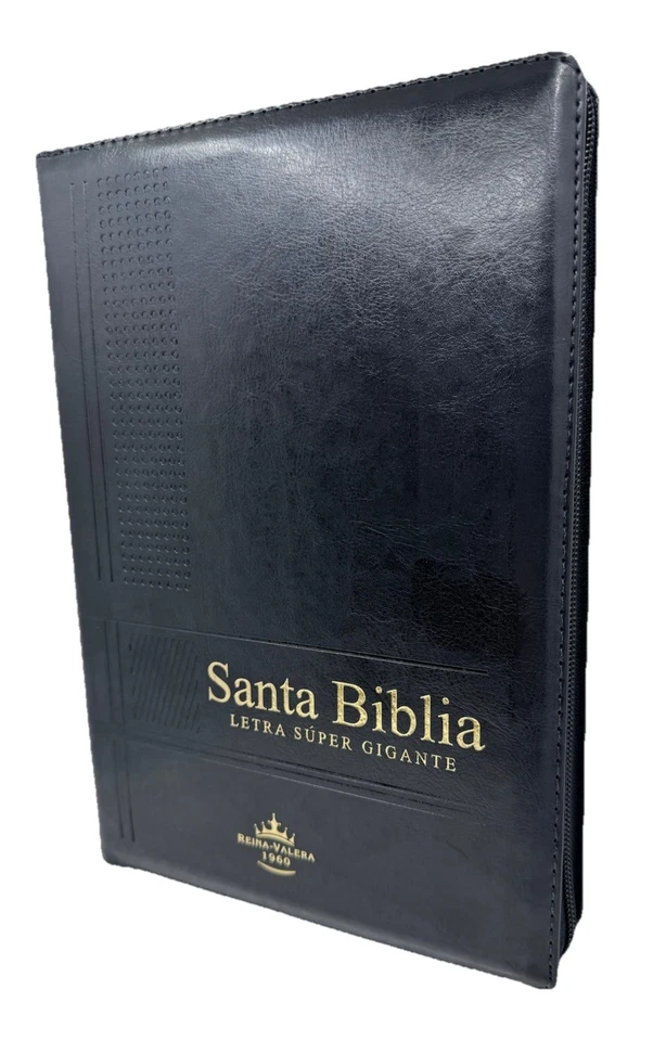 Biblia Letra Super GIGANTE 19 Puntos Reina Valera 1960 Piel Negro Cierre E Index