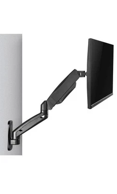 Single Monitor MOUNTUP MONITOR ARM, Polished Aluminum Single Monitor Wall Mount - Image 1 of 4