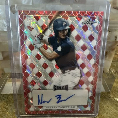 2022 Leaf Metal Perfect Game Nazzan Zanetello 1/1 Auto Autograph Card  - Image 1 of 4