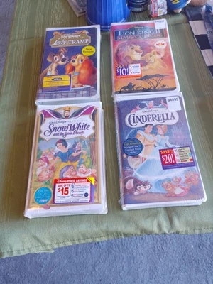 SNOW WHITE, Cindrella, Lady And The Tramp And Lion King SEALED - Image 1 of 2