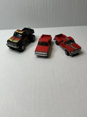 Vintage Yatming #1601 Red Chevy Pickup Truck 1:64 Diecast/Plastic Cosmos 3 PCs - Image 1 of 4