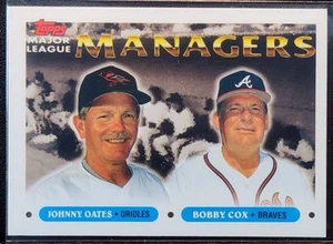 1993 Topps Major League Managers Johnny Oates Bobby Cox HOF #501 Orioles Braves - Picture 1 of 2