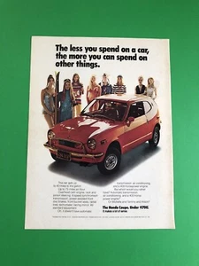 1972 HONDA COUPE VINTAGE ORIGINAL PRINT AD ADVERTISEMENT PRINTED 1 PAGE - Bild 1 von 1