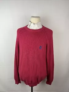 FALL/WINTER Chaps Ralph Lauren Men's Pink Cotton Crewneck Sweater L $118 - Picture 1 of 10