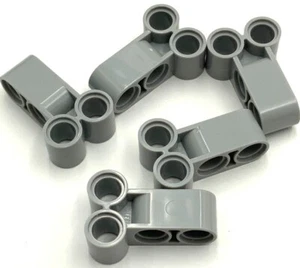 Lego 5 New Light Bluish Gray Technic Pin Connectors Perpendicular Double 3L Part - Picture 1 of 1