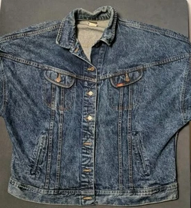 Vintage Lee Rider Denim Blue Jean Jacket Trucker Men's Medium - Picture 1 of 14