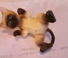 Siamese Cat Porcelain Figurine Cat Laying On Its Back