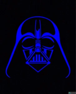 Blue Darth Vader  window sticker vinyl decal car truck jdm fun - Picture 1 of 1