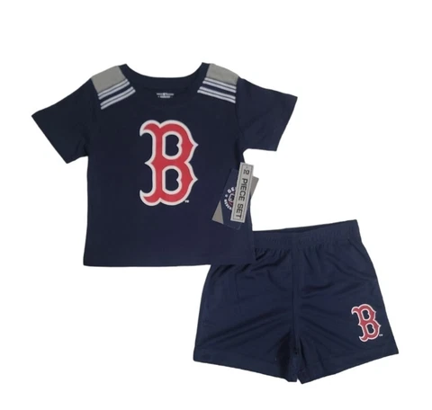Boston Red Sox MLB Toddler Boys’ 2-Piece T-Shirt Tee Top & Team Shorts: 2T-4T Cover