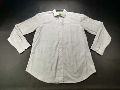 Camisa Bristol & Bull Para Hombres Grande 16.5 34/35 Gris/Negro Diseños Manga Larga Botón Foto 1 de 4