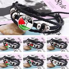 Free Palestine Braided wrist band / bracelet Palestinian Gaza. flag PLO Q7O2