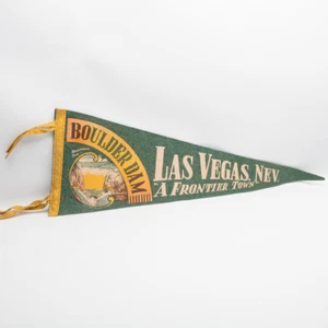 VINTAGE Las Vegas Nev. Boulder Dam A Frontier Town Wimpel - Bild 1 von 9