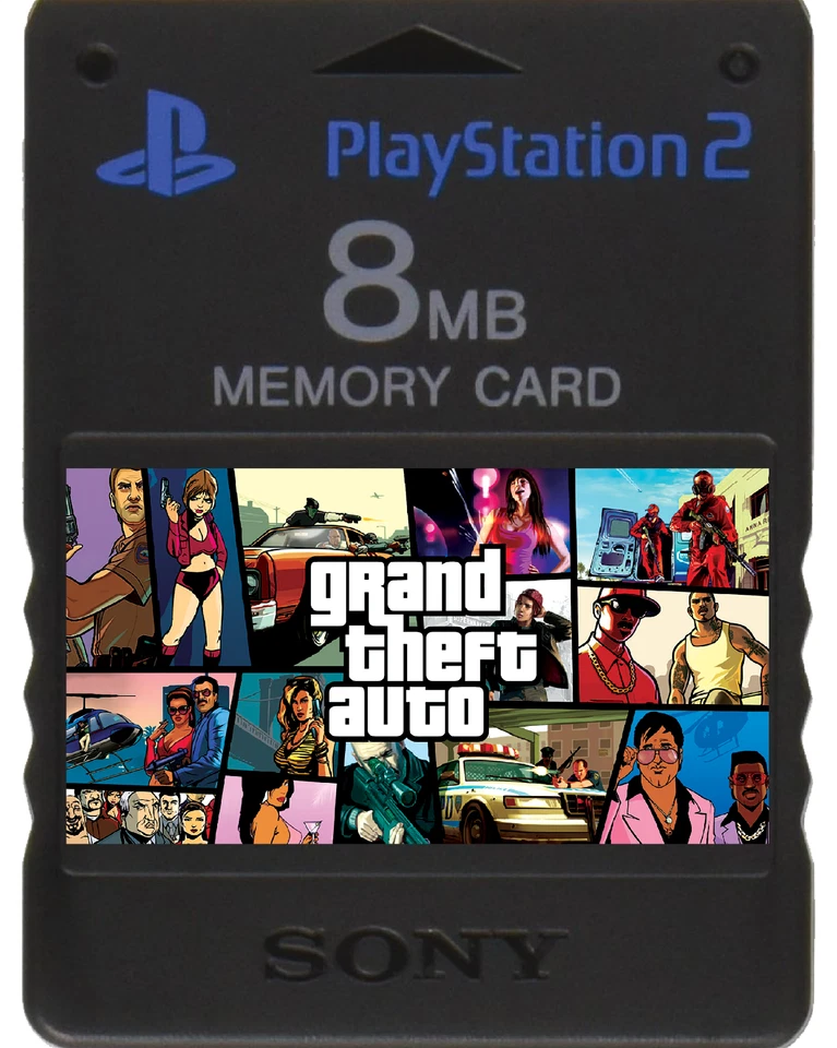 GRAND THEFT AUTO PS2 | MEMORY CARD SAVES | Vice City San Andreas Liberty Stories - Image 1 of 4